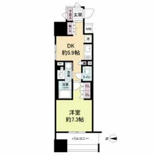 アビティ江坂【11階】の間取り