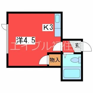 コムズ月寒中央C【3階】の間取り