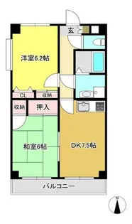 ボヌール旭町【3-A号室】の間取り