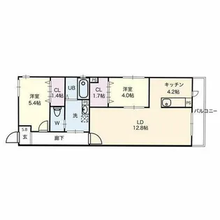 CELENEST高岳【4階】の間取り