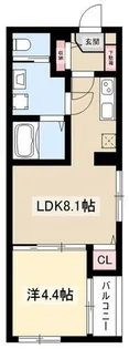 ハーモニーテラス本陣【1階】の間取り