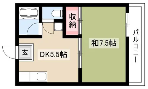 ヴィラ小桜【103号室】の間取り