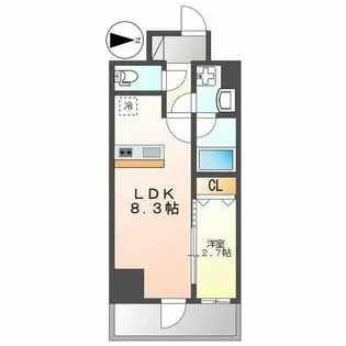 ルネフラッツ庄内通駅前【15階】の間取り