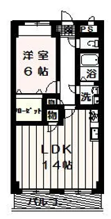 ルミエールフカキII【4階】の間取り