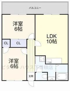 ロアンジュ下曽根【202号室】の間取り