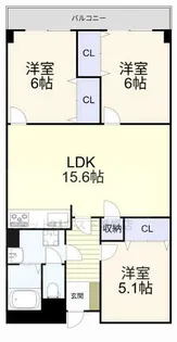 曽根スカイマンション【3階】の間取り