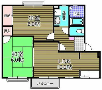 サニーハイツショウワ【1階】の間取り
