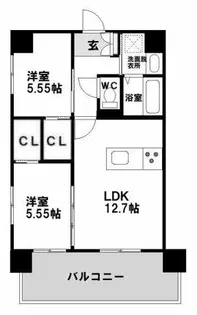 KSK南小倉コアプレイス【5階】の間取り