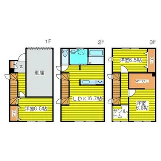 北海道札幌市東区北十三条東13丁目【テラスハウス】の間取り
