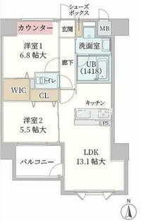 兵庫県尼崎市塚口本町6丁目【マンション】の間取り