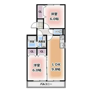 ココガーデン【102号室】の間取り