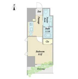 WESTIN上前津【0806号室】の間取り