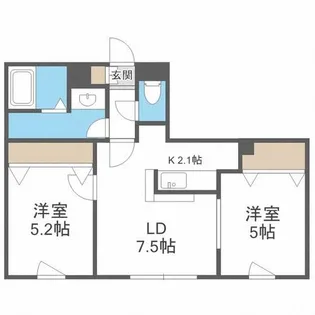 Many’s Court【1階】の間取り