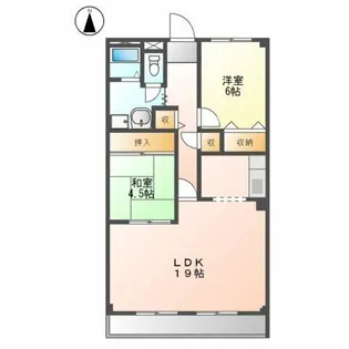 スカイヒルズ新道出【1階】の間取り