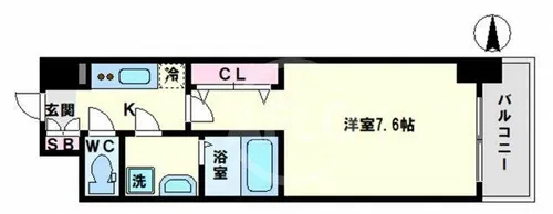 エグゼ大阪城【8階】の間取り
