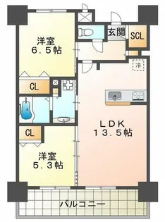 ワコーレ神戸みなと元町【9階】の間取り