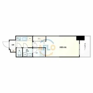 スプランディッド淀屋橋DUE【8階】の間取り