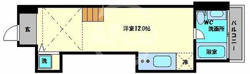 U residence 弁天町【4階】の間取り
