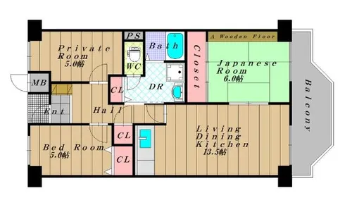 プレスト・コート壱番館【10階】の間取り