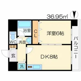 シェ・クララ【2階】の間取り