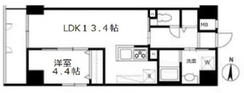 GRANDUKE正木 別間取ご紹介可能です【13階】の間取り