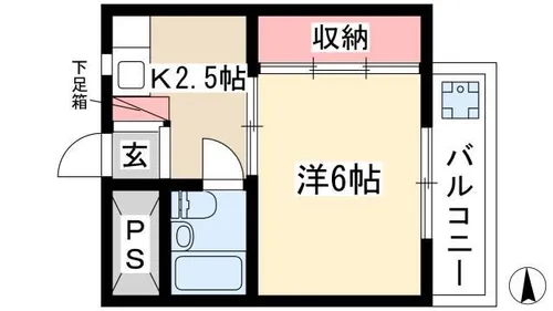 ユーロハイツ川名【C-4号室】の間取り
