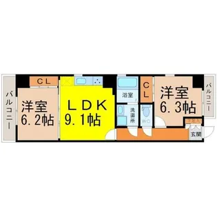 RECO東別院(レコ東別院)【7階】の間取り
