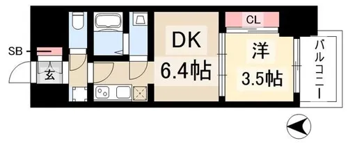 プレサンス上前津エレスタ【8階】の間取り