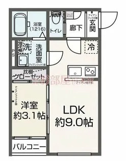 Revive聖マリア病院前【103号室】の間取り