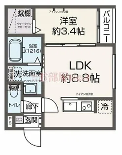 Revive聖マリア病院前【105号室】の間取り