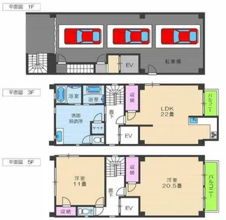 大阪市天王寺区真法院町 一棟ビル【1階】の間取り