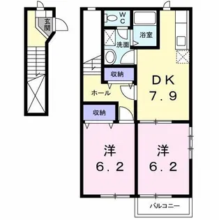 THE フェニックス【2階】の間取り