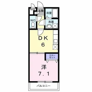 アンプルールリーブルWing【208号室】の間取り