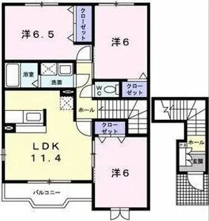 サンパティークC【201号室】の間取り