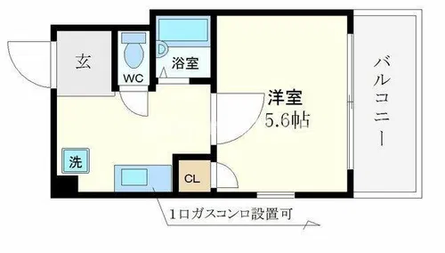 ルミエール西長堀【4階】の間取り