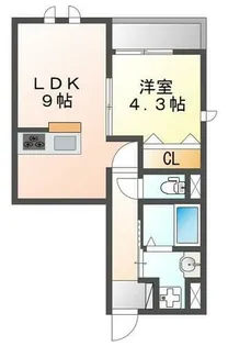 プラフロール武庫之荘【1階】の間取り