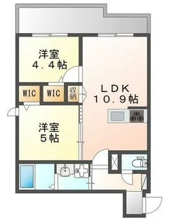(仮称)武庫之荘東1丁目ヘーベルメゾン【2階】の間取り