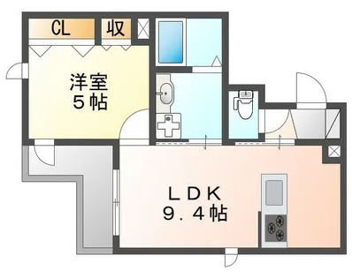 プラフロール武庫之荘【2階】の間取り