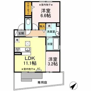 フローラ【1階】の間取り