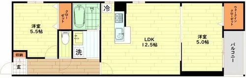大阪府大阪市城東区中央2丁目【マンション】の間取り