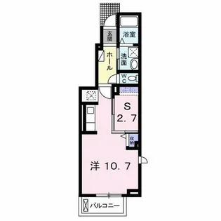 ウエスト ヒルズⅢ【1階】の間取り
