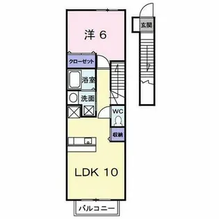 グランデフィB【2階】の間取り