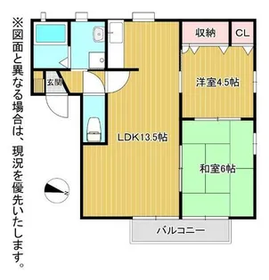2LDKの間取り画像