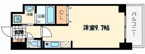 KDXレジデンス難波南【7階】の間取り