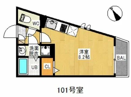 G-Smart竹下【1階】の間取り