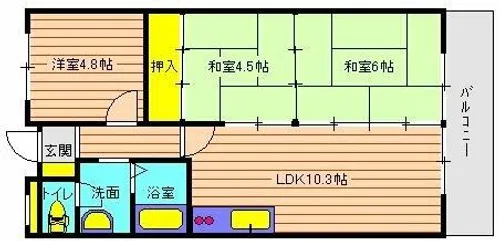 コスタデル明石【204号室】の間取り