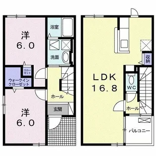 ソレイユⅠ【1階】の間取り