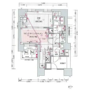 プレサンス ロジェ 大須 白川公園【1104号室】の間取り