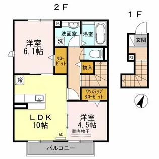 ZUCCAⅡ【2階】の間取り