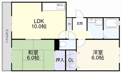 クレール中央【103号室】の間取り